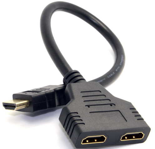 photo de Adaptateur Cble HDMI Mle vers Double HDMI Femelle 2 Entres 1 Sortie Switch Connecteur pour Video TV HDTV
